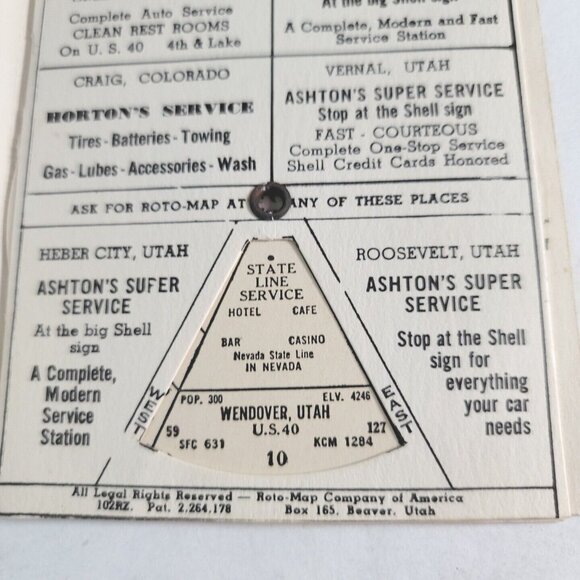 1947 Route 40 Roto-map US 40 Maps of Restaurants and Hotels SF To Kansas City - Picture 4 of 6